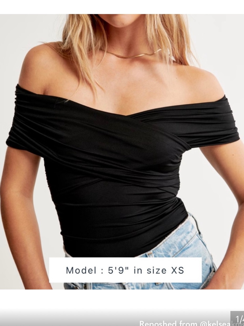 Abercrombie and Fitch off the shoulder bodysuit